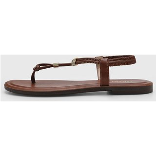 Rasteira Feminina Anacapri Detalhe Metal Marrom