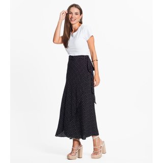 Saia Midi Amarração Envelope Select Preto
