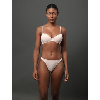 Calcinha Fio Dental String Soft Lace Calvin Klein Underwear - Pessego Calvin Klein Jeans