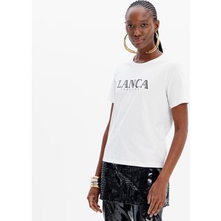 Camiseta Lança Perfume Curta Name Ou25 Off White Feminino