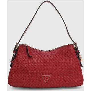 Bolsa Grande Feminina Guess Textura Trançada Vermelha