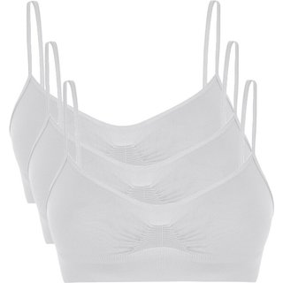 Kit com 3 Tops sem Aro e sem Bojo Loba 41100-001 Branco