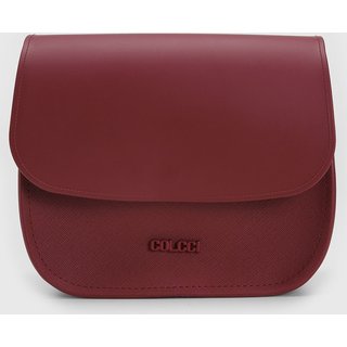 Bolsa Transversal Feminina Colcci Alça Ajustável Vinho