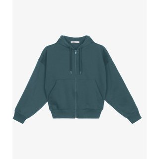 Jaqueta Feminina Com Capuz Moletom Felpado Endless Verde
