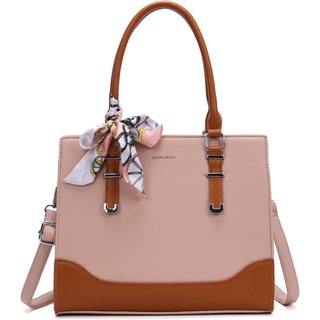 Bolsa De Ombro Couro Social Media Alça Transversal Moderna - Rosa