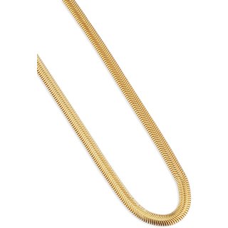 Corrente Semijoia Malha Laminada Alto Brilho 3Mm Banhado A Ouro 18K Co012-001 Dourado