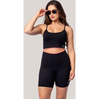 Conjunto Fit One Element Poliamida Short e Top com bojo removível Preto