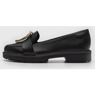 Mocassim Feminino Beira Rio Detalhe Metálico Preto