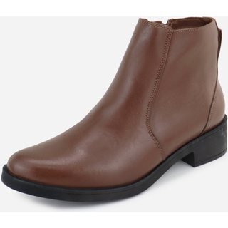 Bota Couro Botinha Maria Paula Dia a Dia Casual Cacau