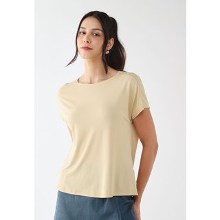 Camiseta Feminina HOPE RESORT Oversized Bege