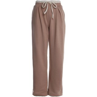 Calça Moletom Wide Leg Autentique Feminina BEGE