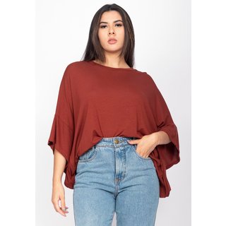 Blusa Asa Delta Amazonia Vital Malha Tupã Marrom Choco
