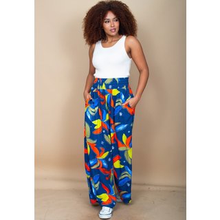 Calça Cabanafree Pantalona Elastic Embaú Estampa Maré Vibrante