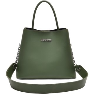 Bolsa Feminina Moncci Saco Tiracolo Madri Verde Militar