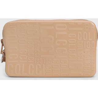 Bolsa Feminina Colcci Pequena Logo Alto Relevo Bege
