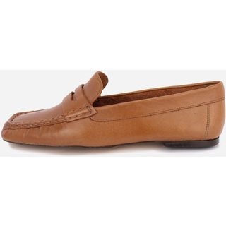 Mocassim Feminino Em Couro Legítimo Confortável Elegante Casual Elegante Estilo Clássico Maria Paula Camel