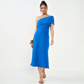 Vestido Colcci Canelado Ve26 Azul Feminino