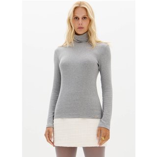 Blusa Canelada Com Gola Alta Lança Perfume