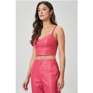 Top PU Estruturado Feminino Acostamento
