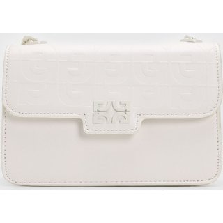 Bolsa Tiracolo Feminina Degalls Alça Dupla Monograma Branca