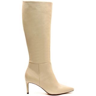 Bota Couro Off White Cano Longo Cecconello 1869015-19