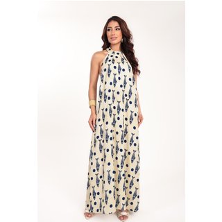 Vestido longo Ícone Fashion Joá estampa Sardenha