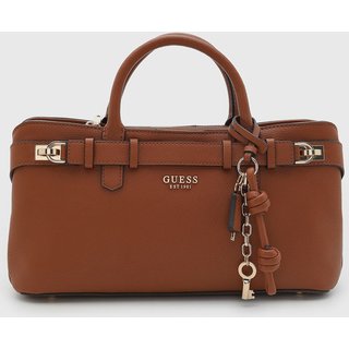 Bolsa Feminina Guess Grande Chaveiro Dourado Caramelo