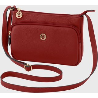Bolsa Transversal Couro Mariart Rosalina Cereja