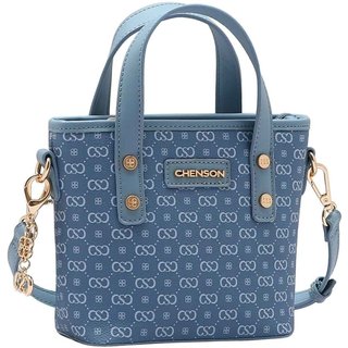 Bolsa Feminina Chenson Original Monograma Elegance Mão Azul 3484970