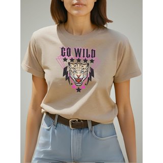 Camisa T-shirt Plus Size GuGi Feminina Camiseta Onça Tigre Blusinha Leopard Caqui
