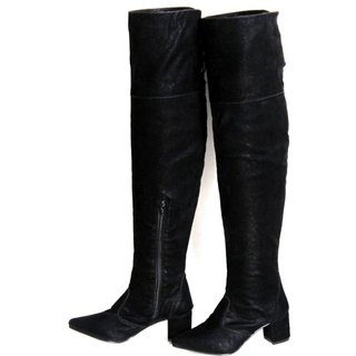 Bota Over the Knee Lirom Cano Longo Na Coxa Preta