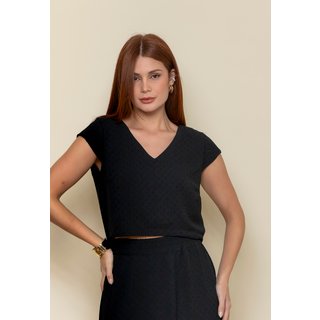 Blusa Aura Ayla Duna Diamante Preto