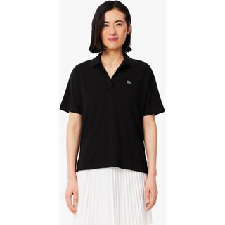 Camisa Polo Lacoste Fluid Piqué, ajuste folgado Preto