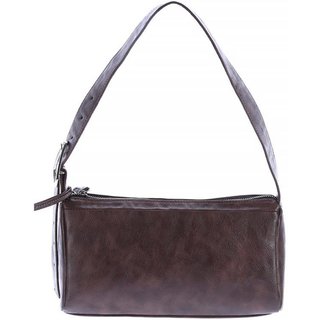 Zaya - Bolsa Baguete Minimalista Marrom Marrom