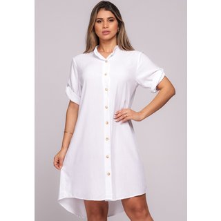 Vestido Chemise Botões M/C B’Bonnie Vitória Branco