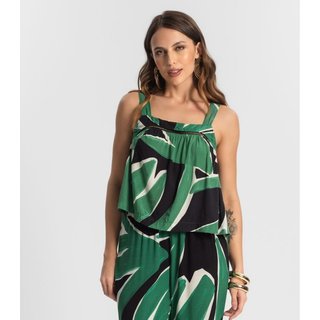 Blusa De Alça Feminina Estampada Endless Preto