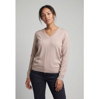 Blusa Tricot Feminina Facinelli Gola V Nude