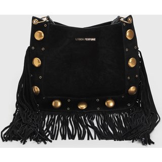 Bolsa Feminina Lança Perfume Franjas Preta