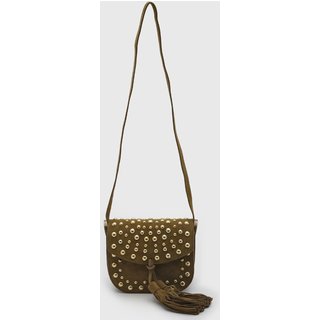 Bolsa Feminina Luiza Barcelos Média Camurça Verde Oliva