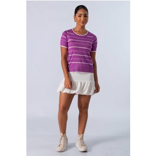 Blusa em viscose listrada Roxo