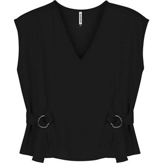 Blusa Feminina Com Fivela Marialícia Preto