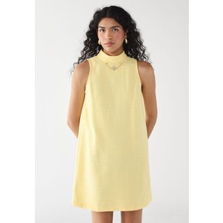 Vestido Feminino Lança Perfume Gola Alta Amarelo