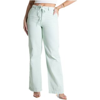 Calça Sarja Sawary Wide Leg - 281778 - Verde - Sawary