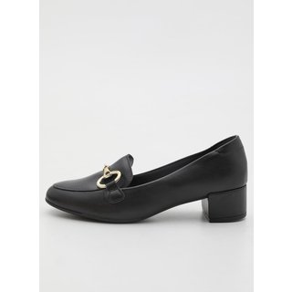 Scarpin Feminino Beira Rio Salto Quadrado Preto