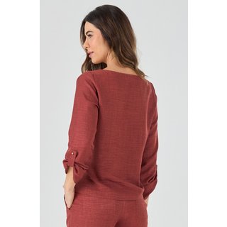 Blusa PKS Manga Longa Terracota
