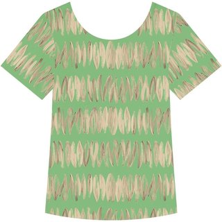 Blusa De Mangas Curtas Estampada Em Viscose Responsável