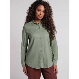 Camisa Linho Alongada Autentique Feminina VERDE