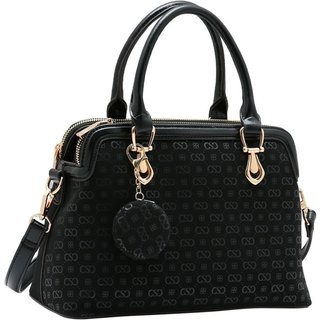 Bolsa Feminina Chenson Relevo Monograma Mão 3485432 Preto