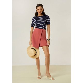 Shorts Maria Valentina Saia Amplo Alta Rosa