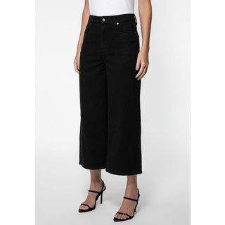 Calça Sarja Guess Wide Leg Cropped Preto
